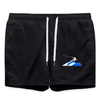 Wakeboard, Stunt, Kitesurfer, Water Sports, Wakesurfing - Swim Trunks - black - Front - AI Model Male 185 light (185cm)