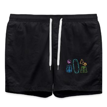 Ski nautique, Sports nautiques, Planche de surf, Wakeboard, Surf - Short de bain - noir - Devant - AI Model Male 185 light (185cm)