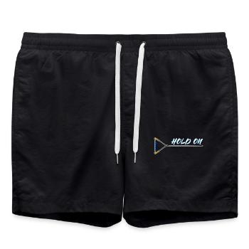 Kitesurfer Statement Water Ski Surfing Wakeboard - Swim Trunks - black - Front - AI Model Male 185 light (185cm)
