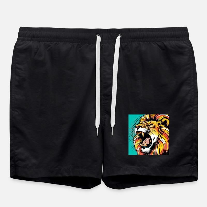 Lion Pop Art - Short de bain - noir