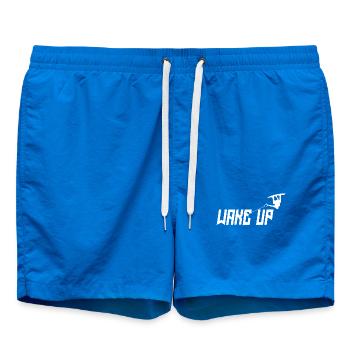 Water Sports Wakeboard Surfing Stunt Saying Wave - Swim Trunks - cobalt blue - Front