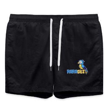 Parrot Saying Animal Lover Pet Bird Zoo - Swim Trunks - black - Front - AI Model Male 185 light (185cm)