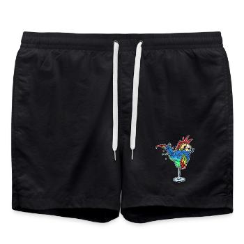 Animal Lover, Pet, Parrot, Animal, Bird, Zoo - Swim Trunks - black - Front - AI Model Male 185 light (185cm)
