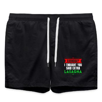 Faire de l'exercice ? Lasagne - Short de bain - noir - Devant - AI Model Male 185 light (185cm)