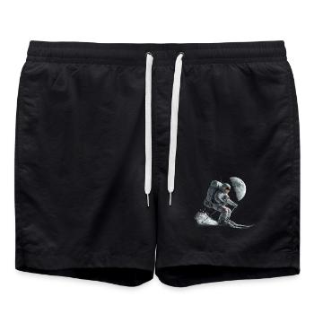 Astronaute Skieur - Short de bain - noir - Devant - AI Model Male 185 light (185cm)