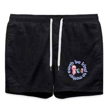 Figurines kawaii mignonnes - Short de bain - noir - Devant - AI Model Male 185 light (185cm)