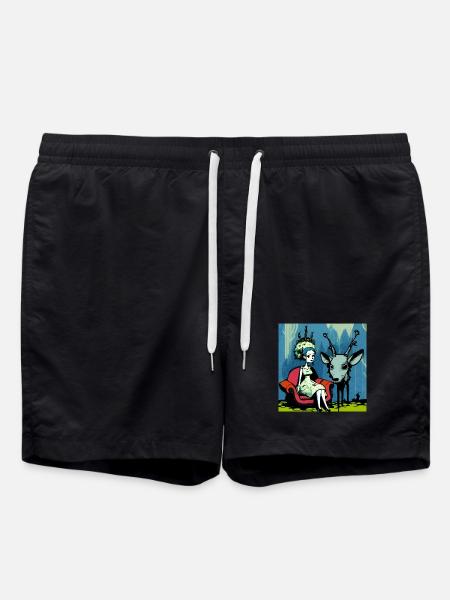 Psychedelic deer 01 - Short de bain - noir