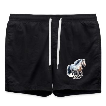 Wildpferd - Badeshorts - Schwarz - Vorne - AI Model Male 185 light (185cm)