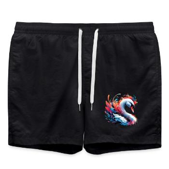 Cygne - Short de bain - noir - Devant - AI Model Male 185 light (185cm)