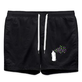 Graffiti Pulvérisateur Bombe Aérosol Art Street Art - Short de bain - noir - Devant - AI Model Male 185 light (185cm)