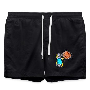 Pulvérisateur Art, Street Art, Wildstyle Graffiti - Short de bain - noir - Devant - AI Model Male 185 light (185cm)
