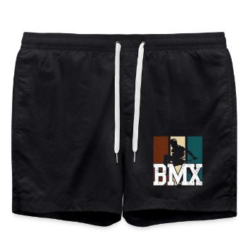 BMX Jump Neon Paneele - Badeshorts - Schwarz - Vorne - AI Model Male 185 light (185cm)