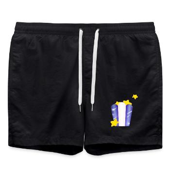 Star bag! - Swim Trunks - black - Front - AI Model Male 185 light (185cm)