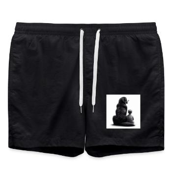 Bouvier bernois - Short de bain - noir - Devant - AI Model Male 185 light (185cm)