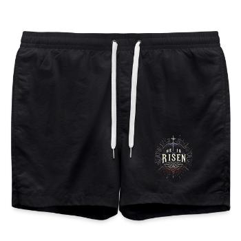 Il est ressuscité - Short de bain - noir - Devant - AI Model Male 185 light (185cm)