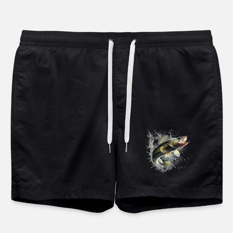Fisch - Badeshorts - Schwarz