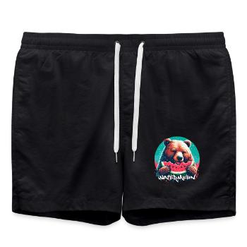 Pastèque ours cadeau délicieux - Short de bain - noir - Devant - AI Model Male 185 light (185cm)
