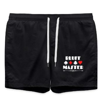 Déclaration du casino de jeu Poker Bluff Joueur professionnel - Short de bain - noir - Devant - AI Model Male 185 light (185cm)