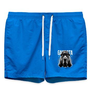 Bloodhound Gangsta Gangster Hund Geschenk - Badeshorts - Cobalt blue - Vorne