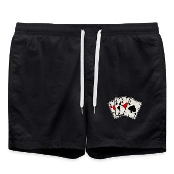 Jeu de cartes de casino Jeux de hasard Joueurs professionnels - Short de bain - noir - Devant - AI Model Male 185 light (185cm)