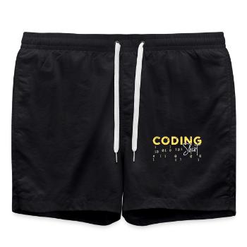 Coden Statement Développeur Programmeur Scripting - Short de bain - noir - Devant - AI Model Male 185 light (185cm)