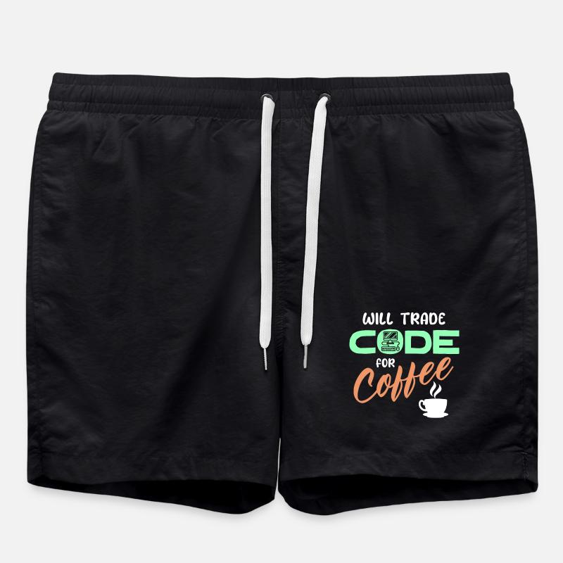 Programmierer Developer Code Statement Computer - Badeshorts - Schwarz