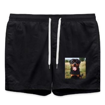 Rottweiler - Short de bain - noir - Devant - AI Model Male 185 light (185cm)