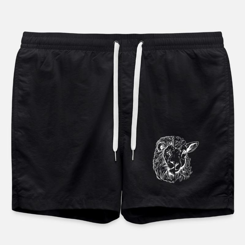 Lion and Lamb - Swim Trunks - black