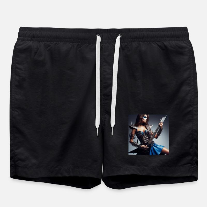 Femme guitar hero - Short de bain - noir