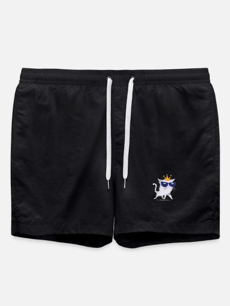 Milkweed cat - Swim Trunks - black