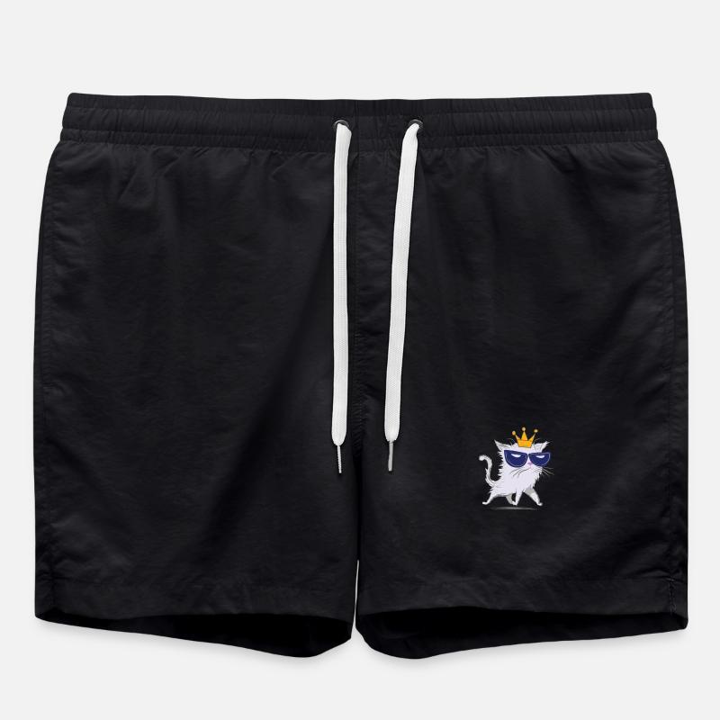 Milkweed cat - Swim Trunks - black