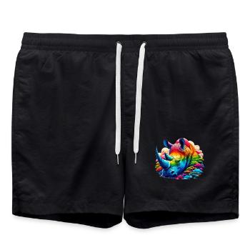 Nashorn - Badeshorts - Schwarz - Vorne - AI Model Male 185 light (185cm)