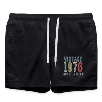 Millésime 1976 - Short de bain - noir - Devant - AI Model Male 185 light (185cm)