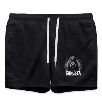Cadeau Schapendoes Gangsta Gangster Cool Dog - Short de bain - noir - Devant - AI Model Male 185 light (185cm)