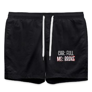 Elektrische Energie Tanken Statement Zapfsäule - Badeshorts - Schwarz - Vorne - AI Model Male 185 light (185cm)