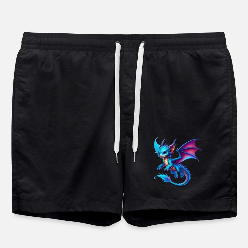 Drache - Badeshorts - Schwarz