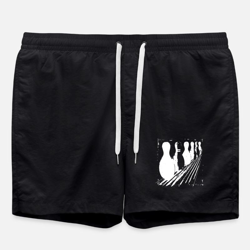 Bowling Pins - Swim Trunks - black
