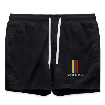 Venezuelan flag, Venezuelan pride - Swim Trunks - black - Front - AI Model Male 185 light (185cm)