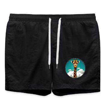 Giraffe - Swim Trunks - black - Front - AI Model Male 185 light (185cm)