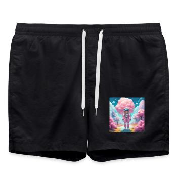 Astronaute - Short de bain - noir - Devant - AI Model Male 185 light (185cm)