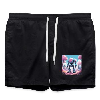 Robot - Short de bain - noir - Devant - AI Model Male 185 light (185cm)