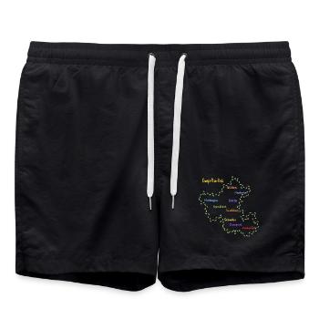Ennepe Ruhr Kreis - Badeshorts - Schwarz - Vorne - AI Model Male 185 light (185cm)