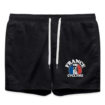 Cycling - Cycling - Cycling - France cyclisme - Swim Trunks - black - Front - AI Model Male 185 light (185cm)