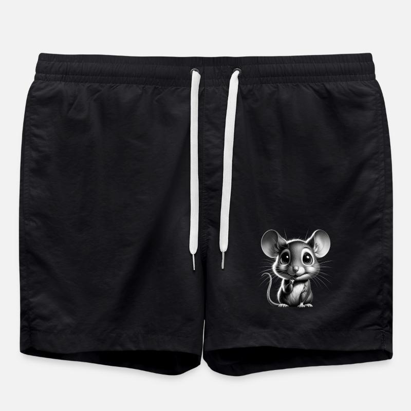 Entzückendes süßes Maus-Design - Badeshorts - Schwarz