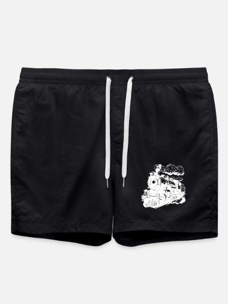 Locomotive Graphics - Swim Trunks - black