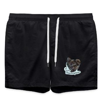 Les rapaces en peluche - Short de bain - noir - Devant - AI Model Male 185 light (185cm)