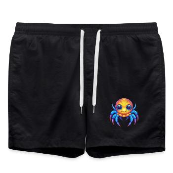 Araignée de mer Kawaii coloré dessin animé Animal marin - Short de bain - noir - Devant - AI Model Male 185 light (185cm)