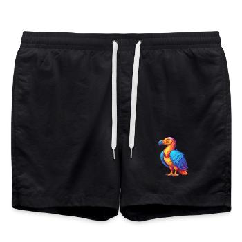 Vulture Colorful Kawaii Cartoon Character Bird - Swim Trunks - black - Front - AI Model Male 185 light (185cm)
