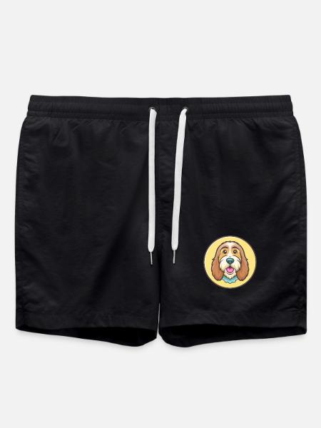 Basset Griffon Vendeen Hondenras Cartoon Kawaii - Zwemshorts - zwart