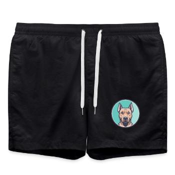 Phu Quoc Ridgeback Chien Race Dessin animé Kawaii - Short de bain - noir - Devant - AI Model Male 185 light (185cm)